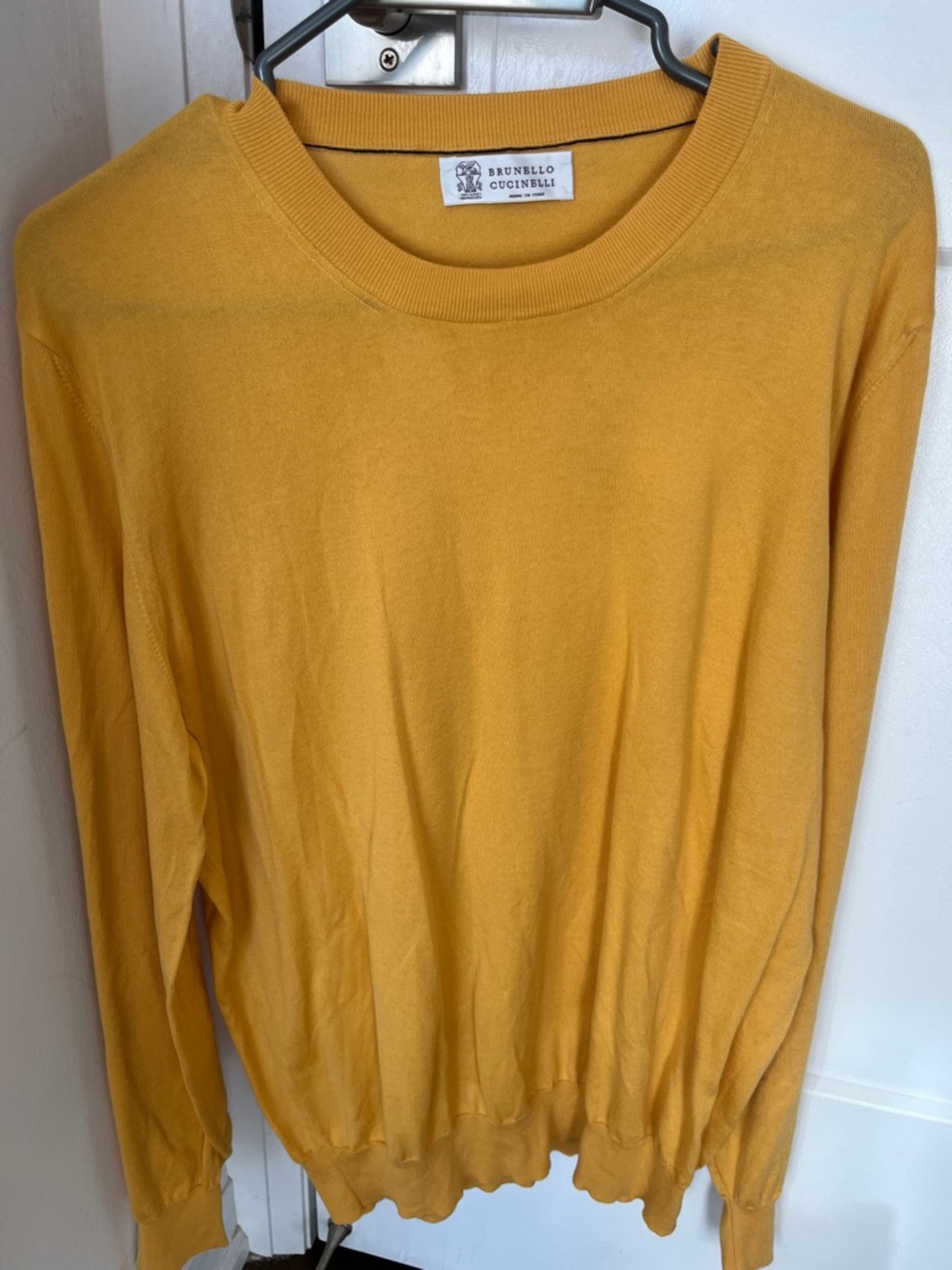Brunello Cucinelli Golden Yellow Crewneck Sweater